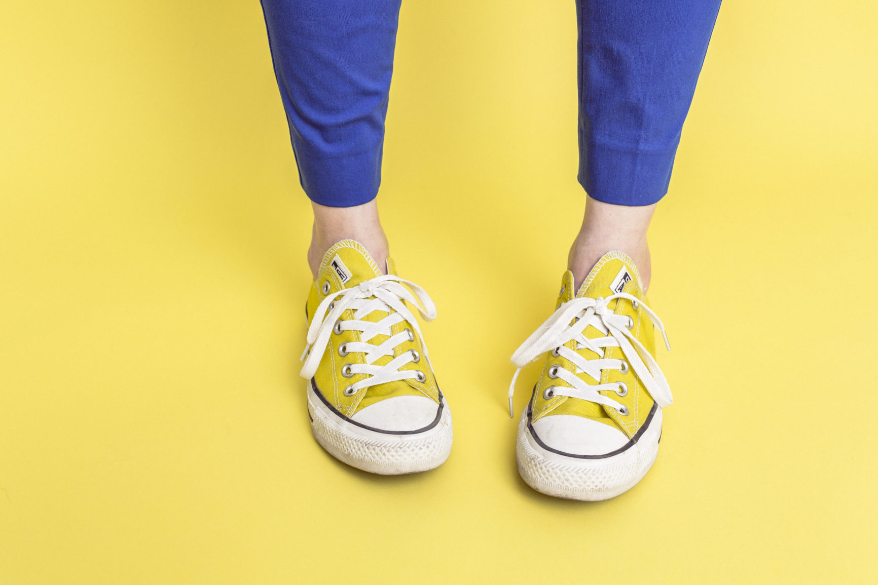 Woman in Blue Pants
