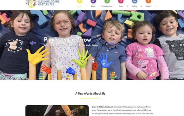 Sue's Childcare Castlevale - Website redesign